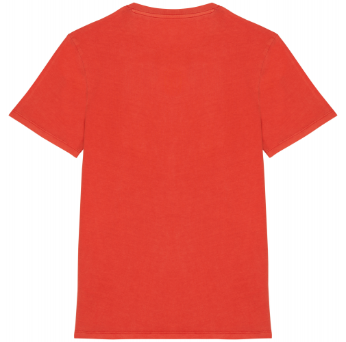 washed paprika Camiseta ecorresponsable efecto lavado unisex