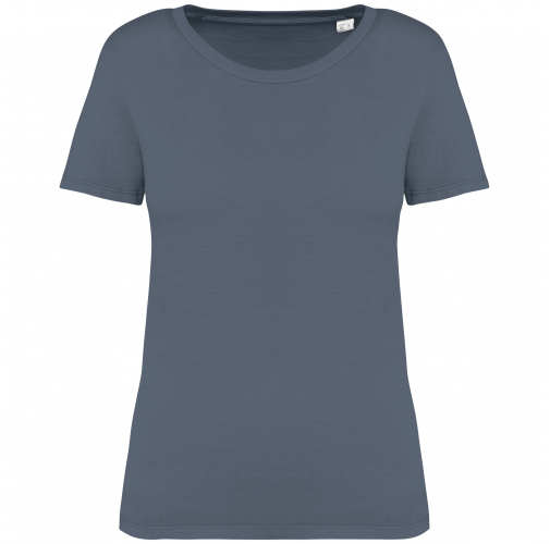 washed mineral grey Camiseta ecorresponsable efecto lavado mujer