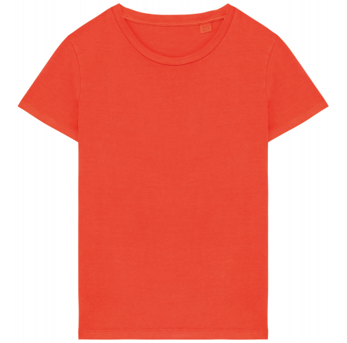 washed paprika Camiseta ecorresponsable efecto lavado mujer