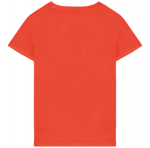 washed paprika Camiseta ecorresponsable efecto lavado mujer