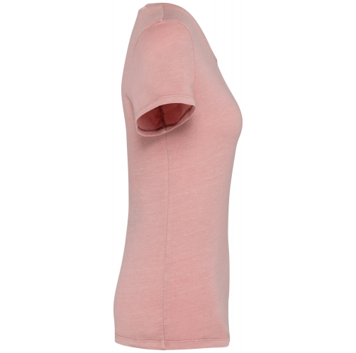 washed petal rose Camiseta ecorresponsable efecto lavado mujer