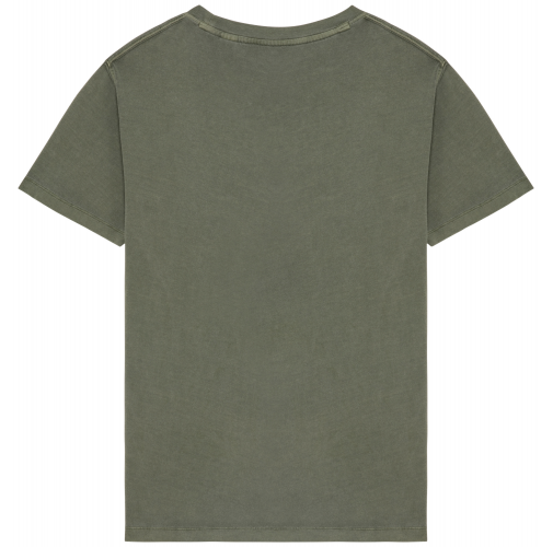 washed organic khaki Camiseta ecorresponsable efecto lavado mujer