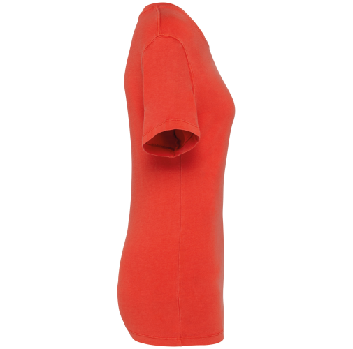 washed paprika Camiseta ecorresponsable efecto lavado mujer