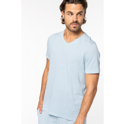 Camiseta ecorresponsable slub con bordes sin rematar hombre