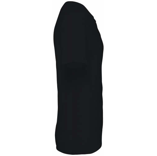 black Camiseta ecorresponsable slub con bordes sin rematar hombre