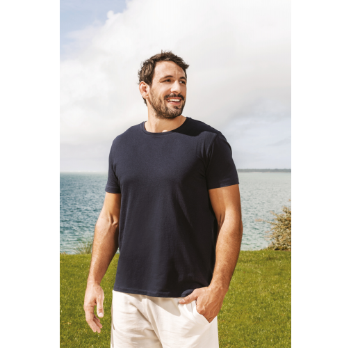 Camiseta ecorresponsable slub con bordes sin rematar hombre