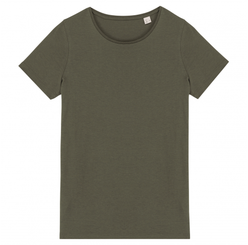 organic khaki Camiseta ecorresponsable modal mujer