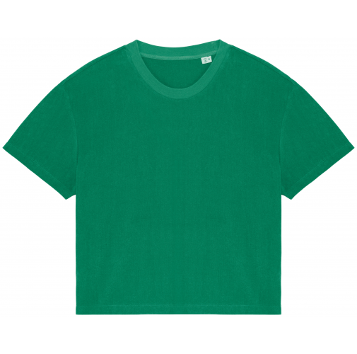 malachite green Camiseta ecorresponsable de rizo mujer