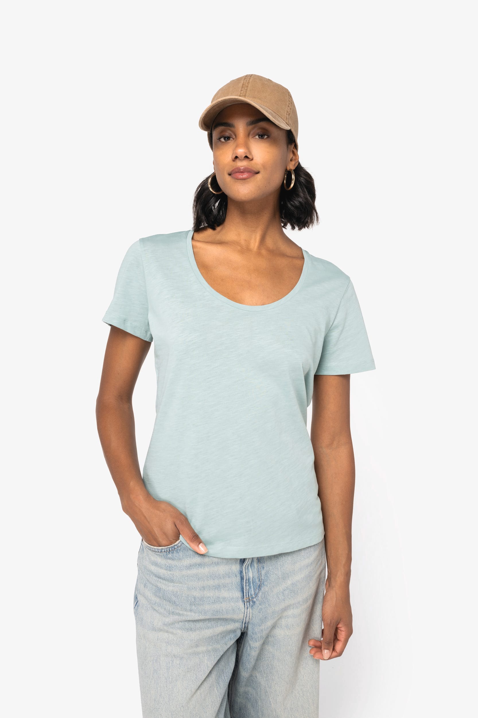 Camiseta ecorresponsable slub mujer