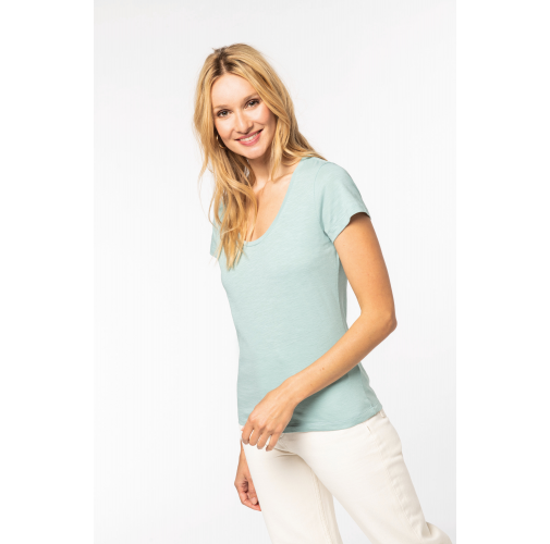 Camiseta ecorresponsable slub mujer