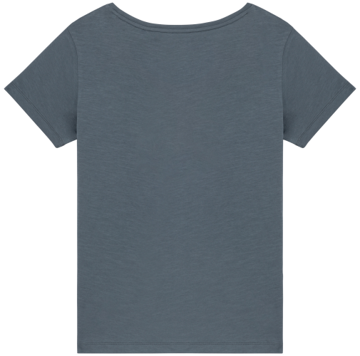 mineral grey Camiseta ecorresponsable slub mujer