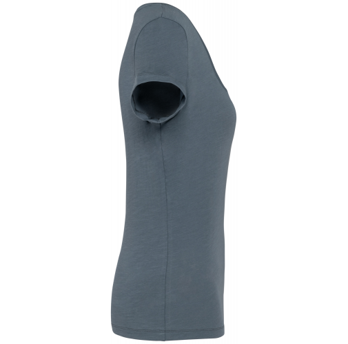 mineral grey Camiseta ecorresponsable slub mujer