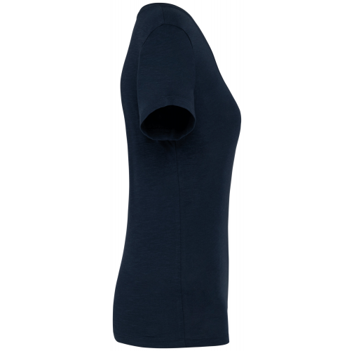 navy blue Camiseta ecorresponsable slub mujer