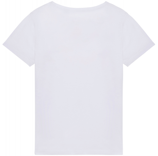 white Camiseta ecorresponsable slub mujer