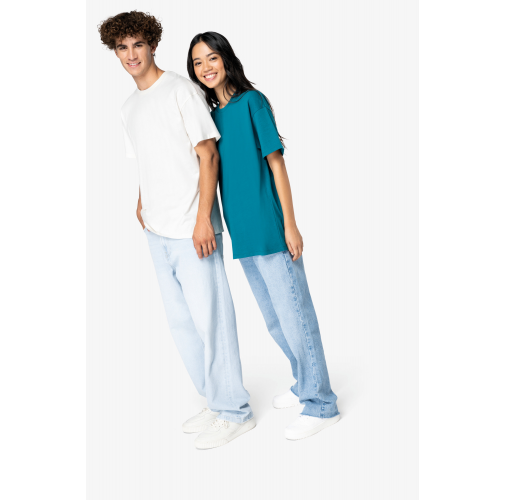 Camiseta ecorresponsable de hombros caídos unisex