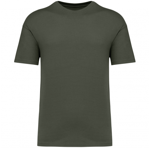 organic khaki Camiseta ecorresponsable de hombros caídos unisex