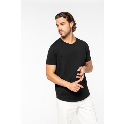 Camiseta con dobladillo redondeado hombre