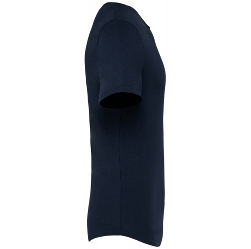navy blue Camiseta con dobladillo redondeado hombre