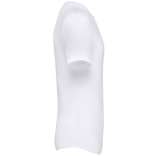 white Camiseta con dobladillo redondeado hombre