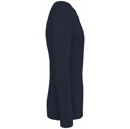 washed navy blue Camiseta ecorresponsable efecto lavado de manga larga unisex