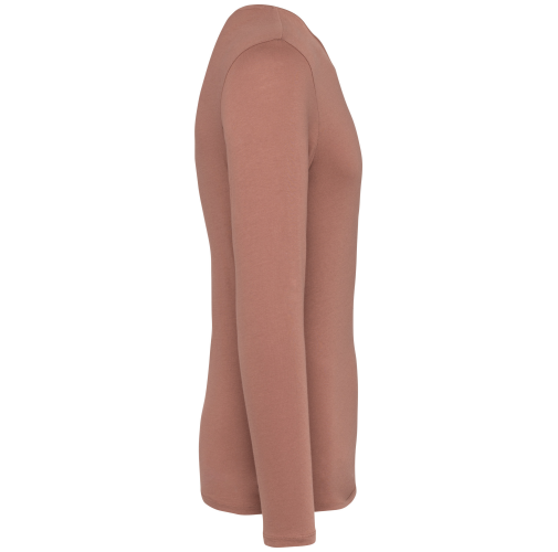 washed sienna Camiseta ecorresponsable efecto lavado de manga larga unisex