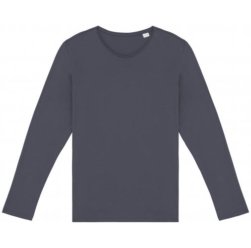 washed slate Camiseta ecorresponsable efecto lavado de manga larga unisex