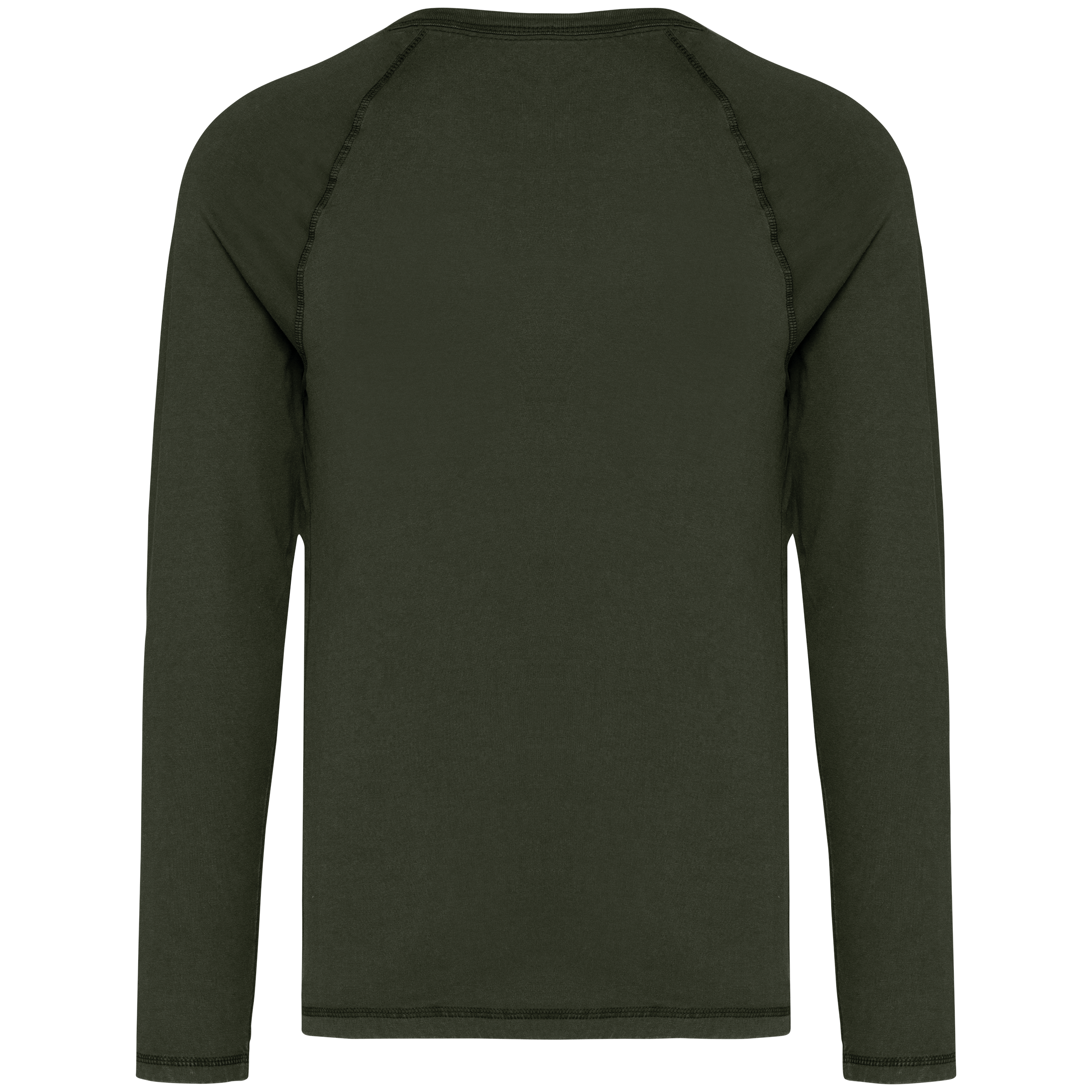 washed coal grey Camiseta ecorresponsable manga larga raglan hombre