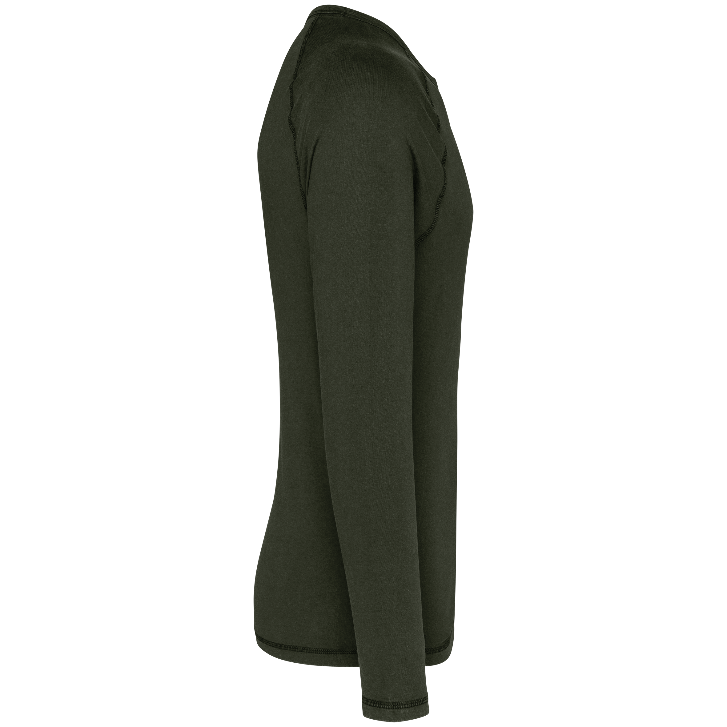 washed coal grey Camiseta ecorresponsable manga larga raglan hombre