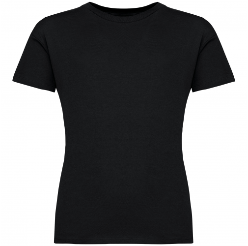black Camiseta ecorresponsable de hombros caídos infantil