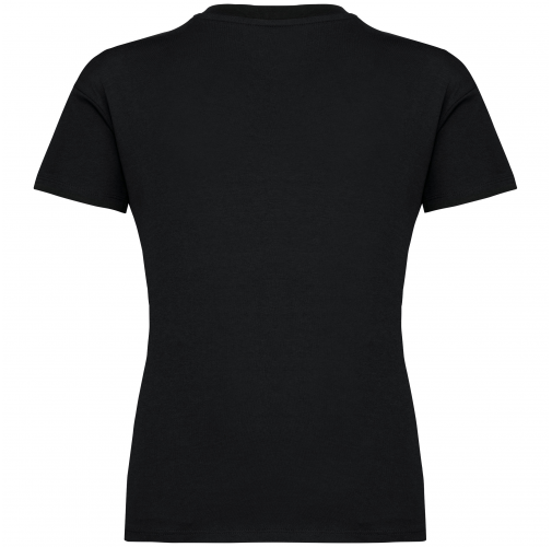 black Camiseta ecorresponsable de hombros caídos infantil