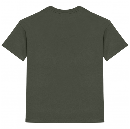 organic khaki Camiseta ecorresponsable de hombros caídos infantil