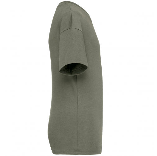 organic khaki Camiseta ecorresponsable de hombros caídos infantil