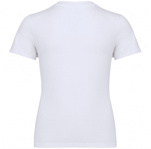 white Camiseta ecorresponsable de hombros caídos infantil