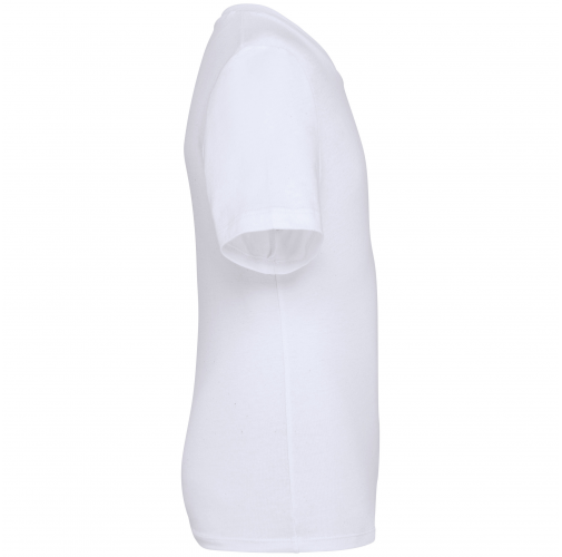 white Camiseta ecorresponsable de hombros caídos infantil