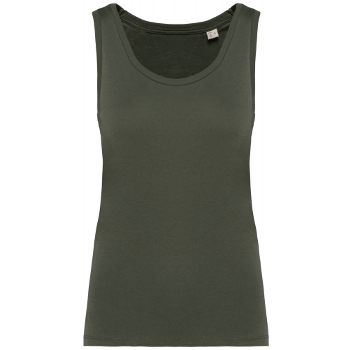 organic khaki Camiseta de tirantes ecorresponsable mujer