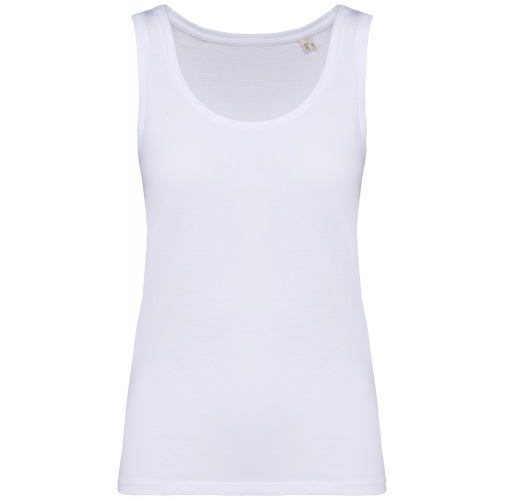 white Camiseta de tirantes ecorresponsable mujer