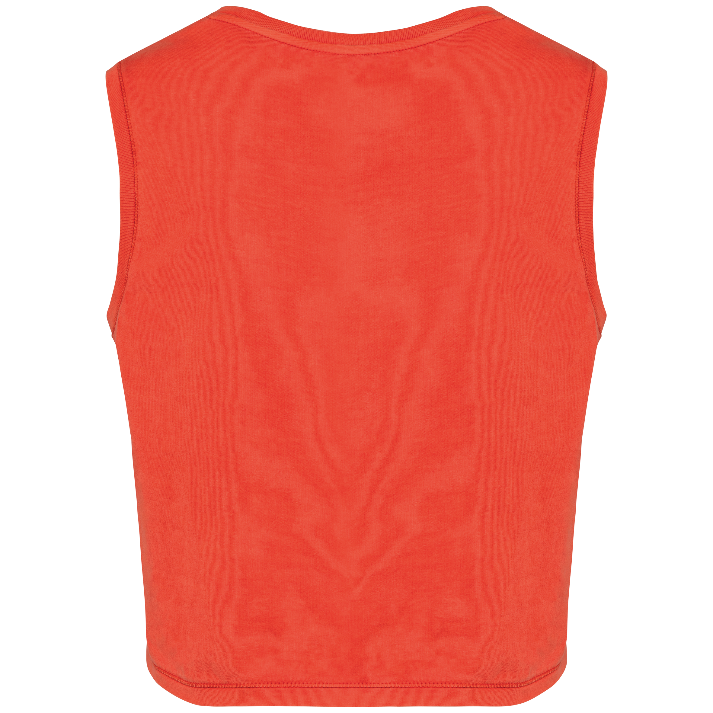 Camiseta crop ecorresponsable sin mangas mujer