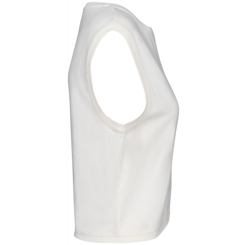 washed ivory Camiseta crop ecorresponsable sin mangas mujer