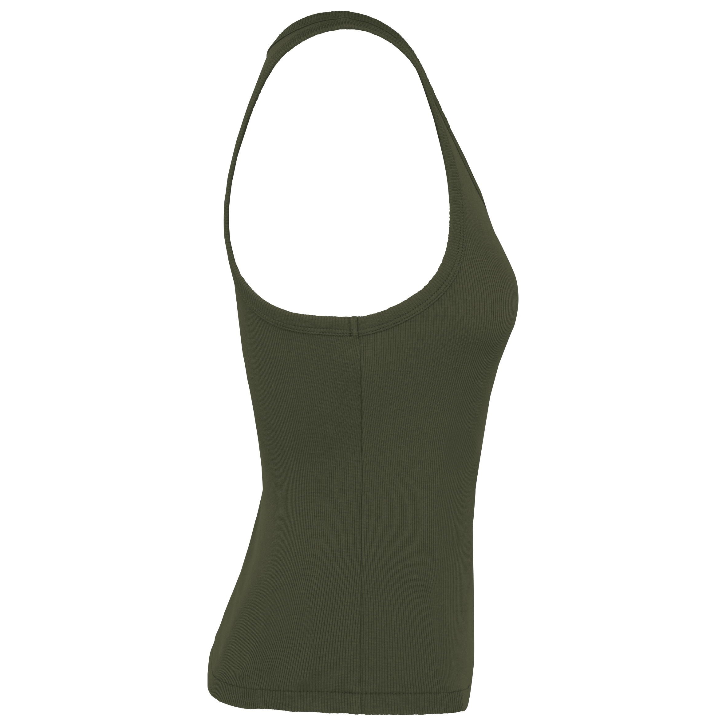 Camiseta de tirantes ecorresponsable de canalé mujer