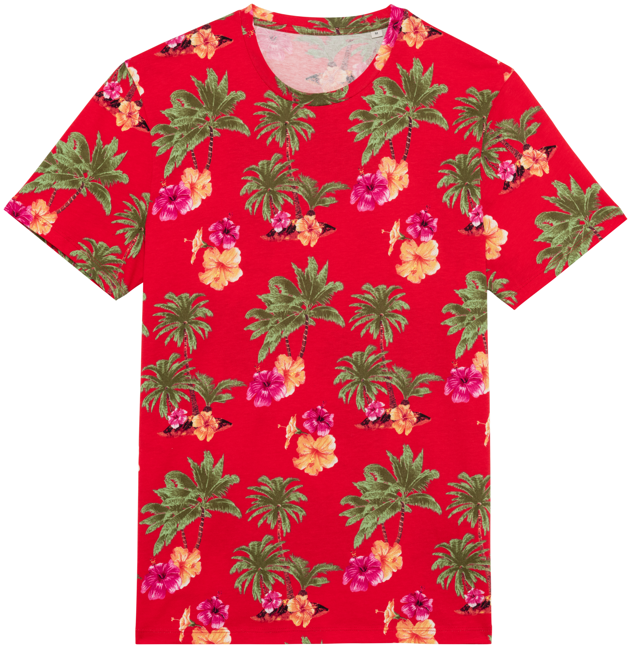 Camiseta ecorresponsable con estampado tropical hombre