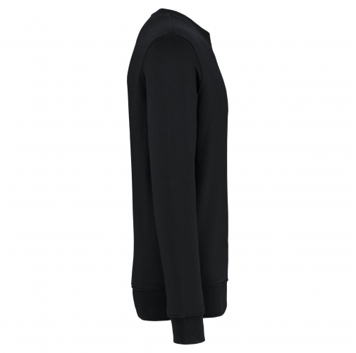 black Sudadera ecorresponsable de cuello redondo unisex