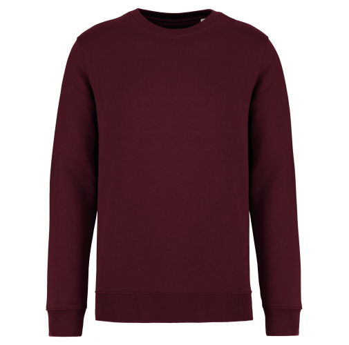 dark cherry Sudadera ecorresponsable de cuello redondo unisex