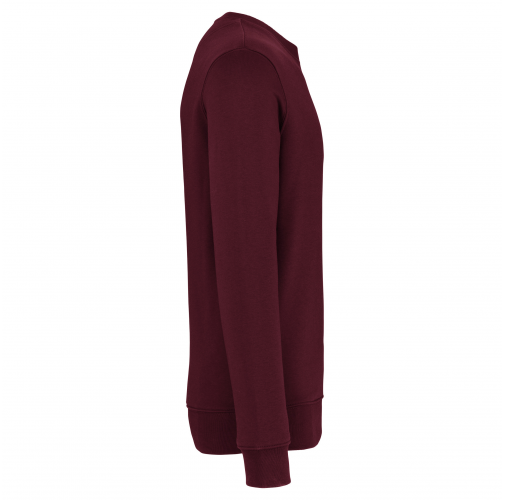 dark cherry Sudadera ecorresponsable de cuello redondo unisex