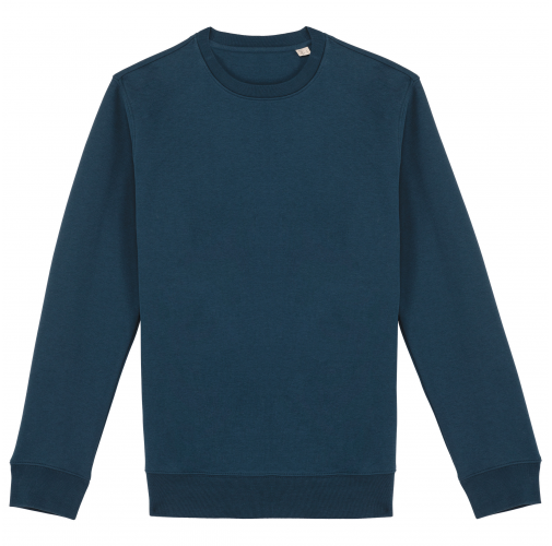 peacock blue Sudadera ecorresponsable de cuello redondo unisex