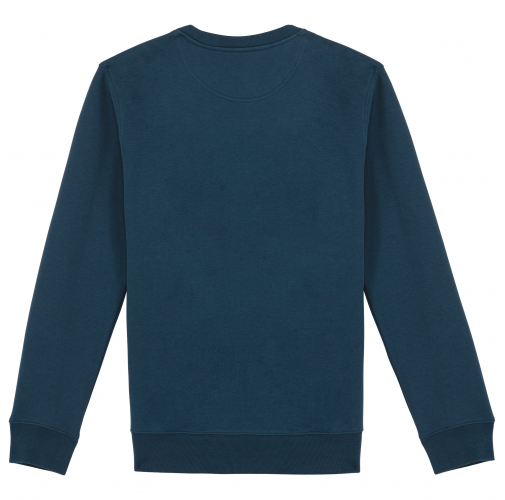 peacock blue Sudadera ecorresponsable de cuello redondo unisex