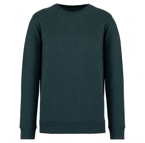 amazon green heather Sudadera ecorresponsable de cuello redondo unisex