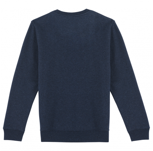 navy blue heather Sudadera ecorresponsable de cuello redondo unisex