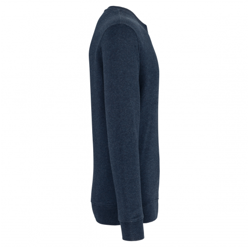 navy blue heather Sudadera ecorresponsable de cuello redondo unisex