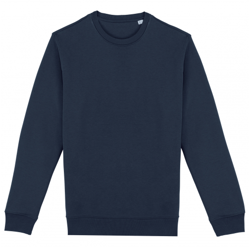 navy blue Sudadera ecorresponsable de cuello redondo unisex