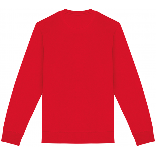 poppy red Sudadera ecorresponsable de cuello redondo unisex